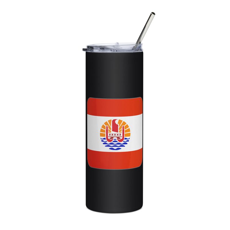 French Polynesia Flag Stainless Steel Tumbler