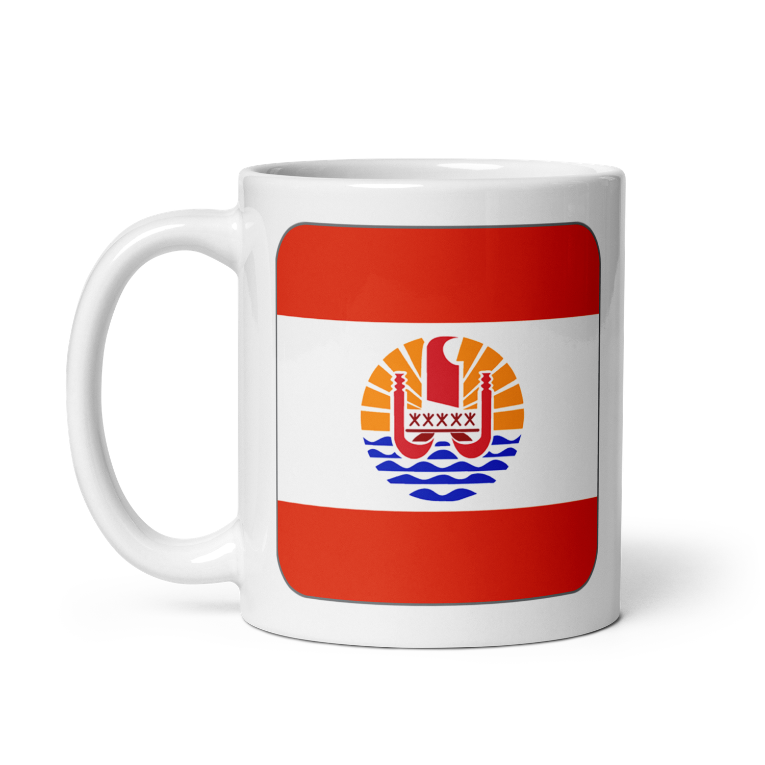 French Polynesia Flag White Coffee Mug
