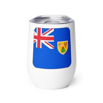 Turks and Caicos Islands Flag Wine Tumbler