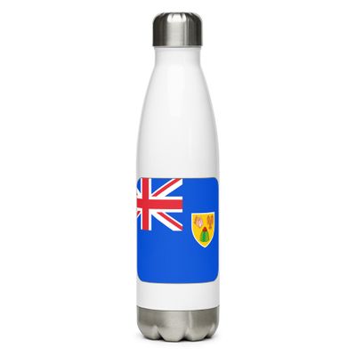 Turks and Caicos Islands Flag Stainless Steel Water Bottle