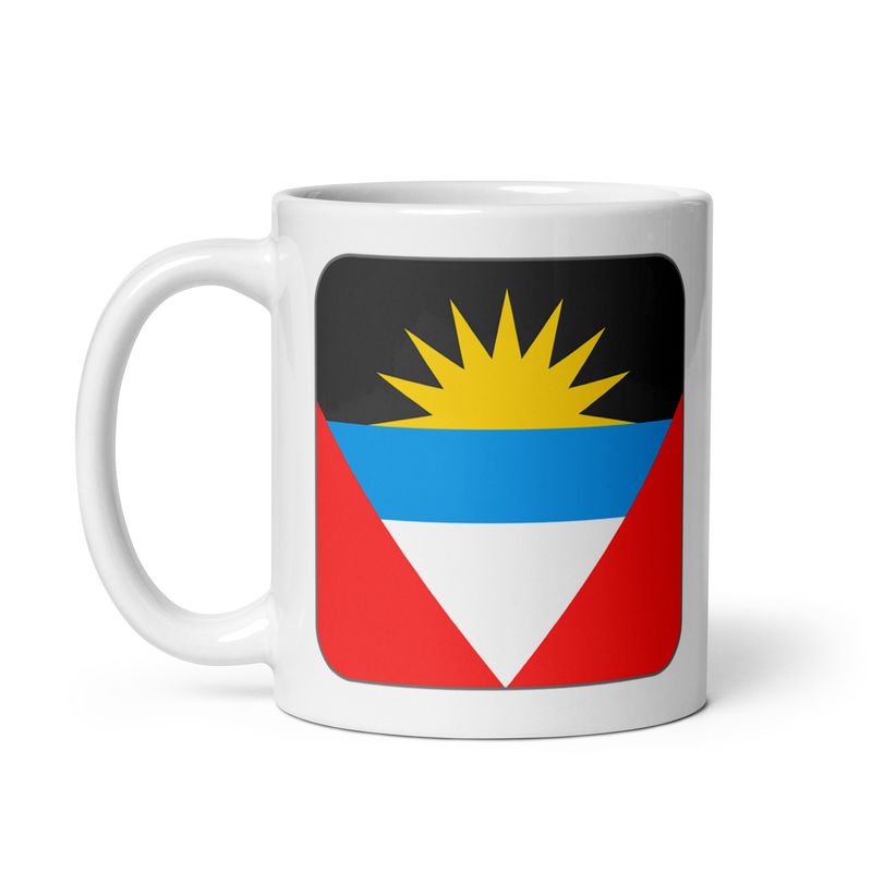 Antigua Flag White Coffee Mug