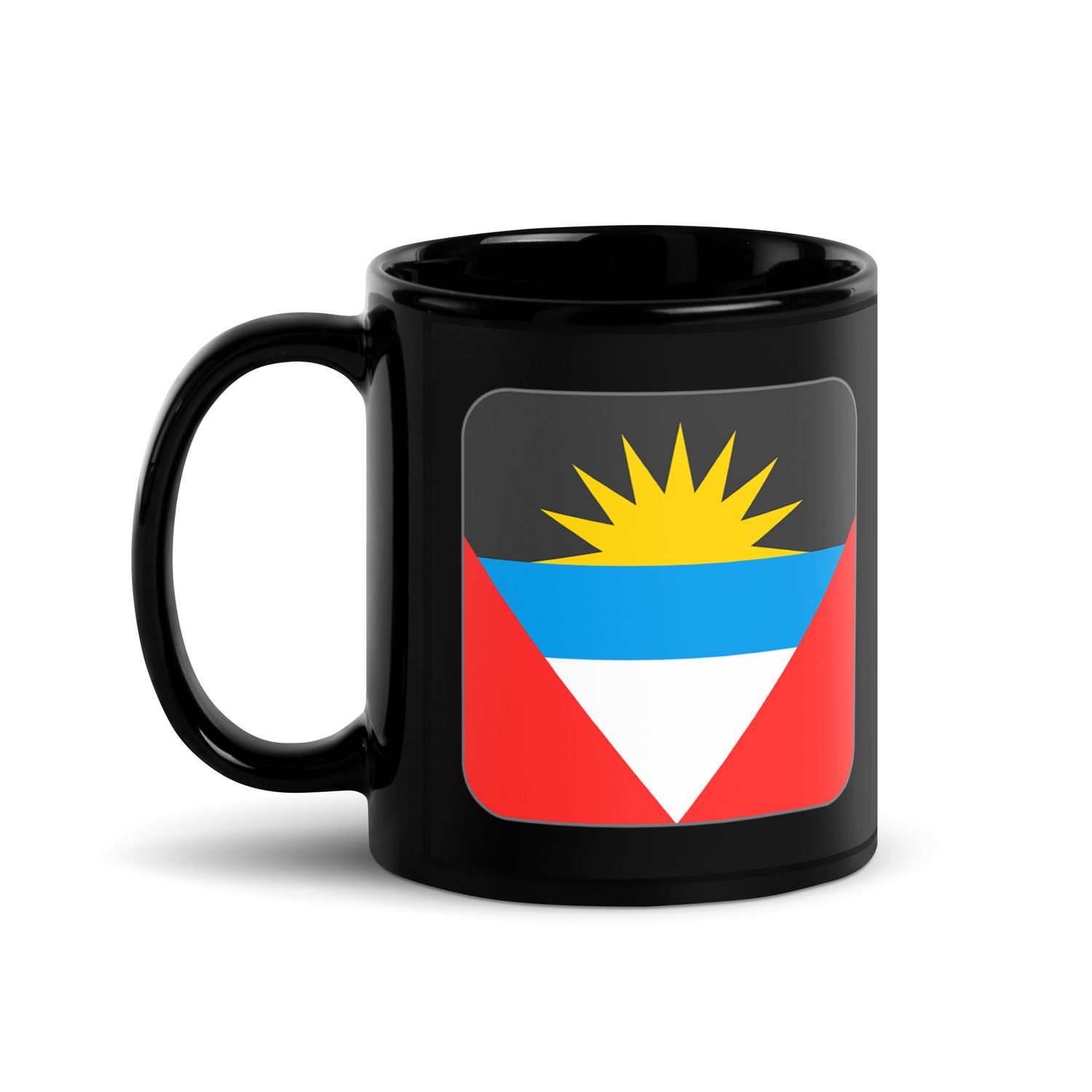Antigua Flag Black Coffee Mug