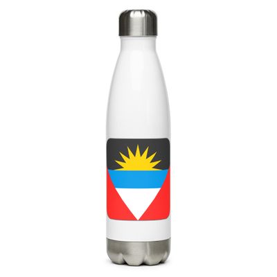 Antigua Flag Stainless Steel Water Bottle