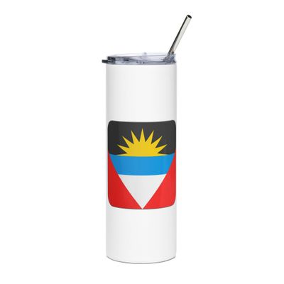 Antigua Flag Stainless Steel Tumbler