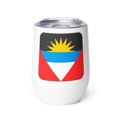 Antigua Flag Wine Tumbler