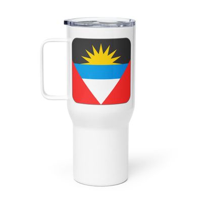 Antigua Flag Travel Mug with a Handle