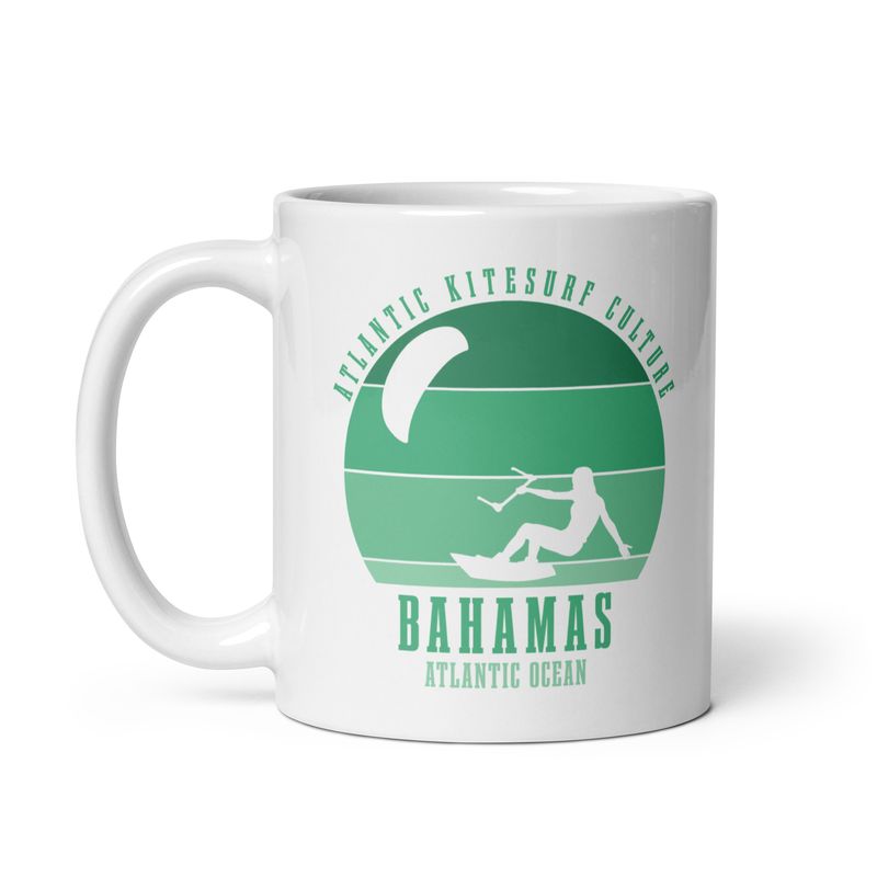 Bahamas Kitesurfing Atlantic Kitesurfer Girl White Coffee Mug