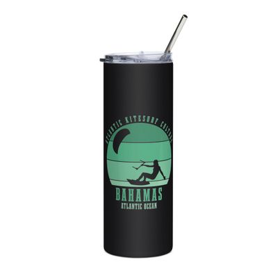 Bahamas Kitesurfing Atlantic Kitesurfer Girl Stainless Steel Tumbler