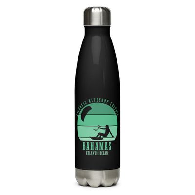 Bahamas Kitesurfing Atlantic Kitesurfer Girl Stainless Steel Water Bottle