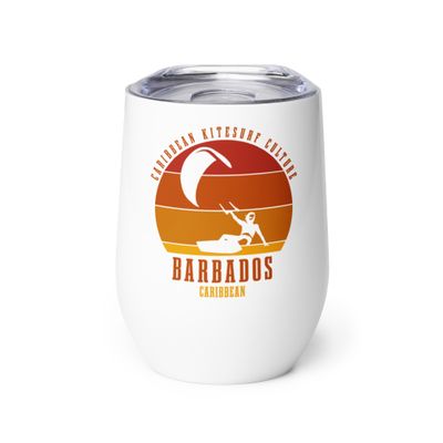 Barbados Kitesurfing Caribbean Kitesurfer Wine Tumbler