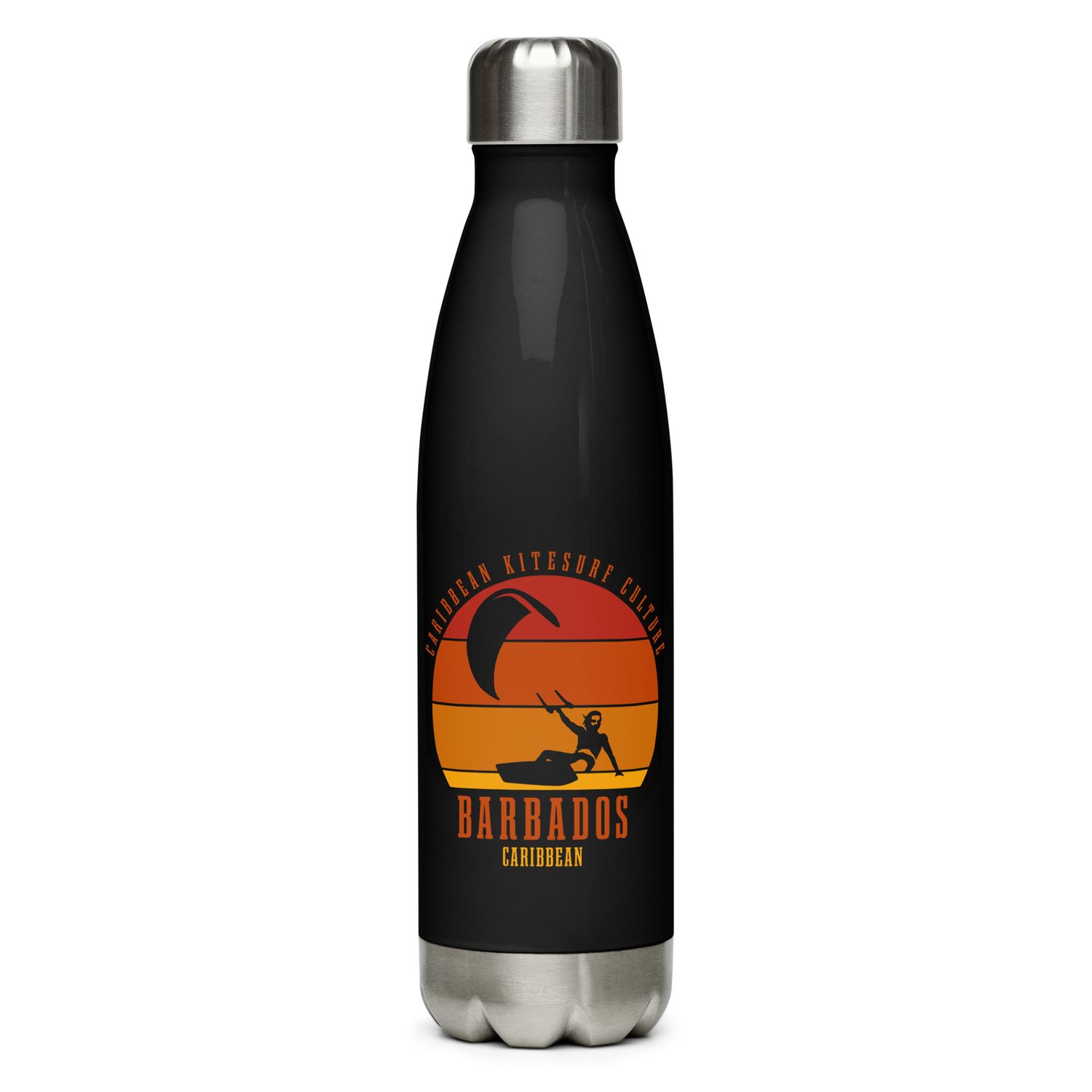 Barbados Kitesurfing Caribbean Kitesurfer Stainless Steel Water Bottle