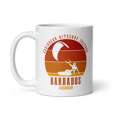 Barbados Kitesurfing Caribbean Kitesurfer White Coffee Mug