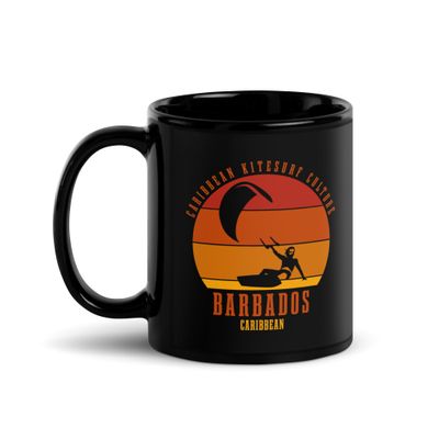 Barbados Kitesurfing Caribbean Kitesurfer Black Coffee Mug