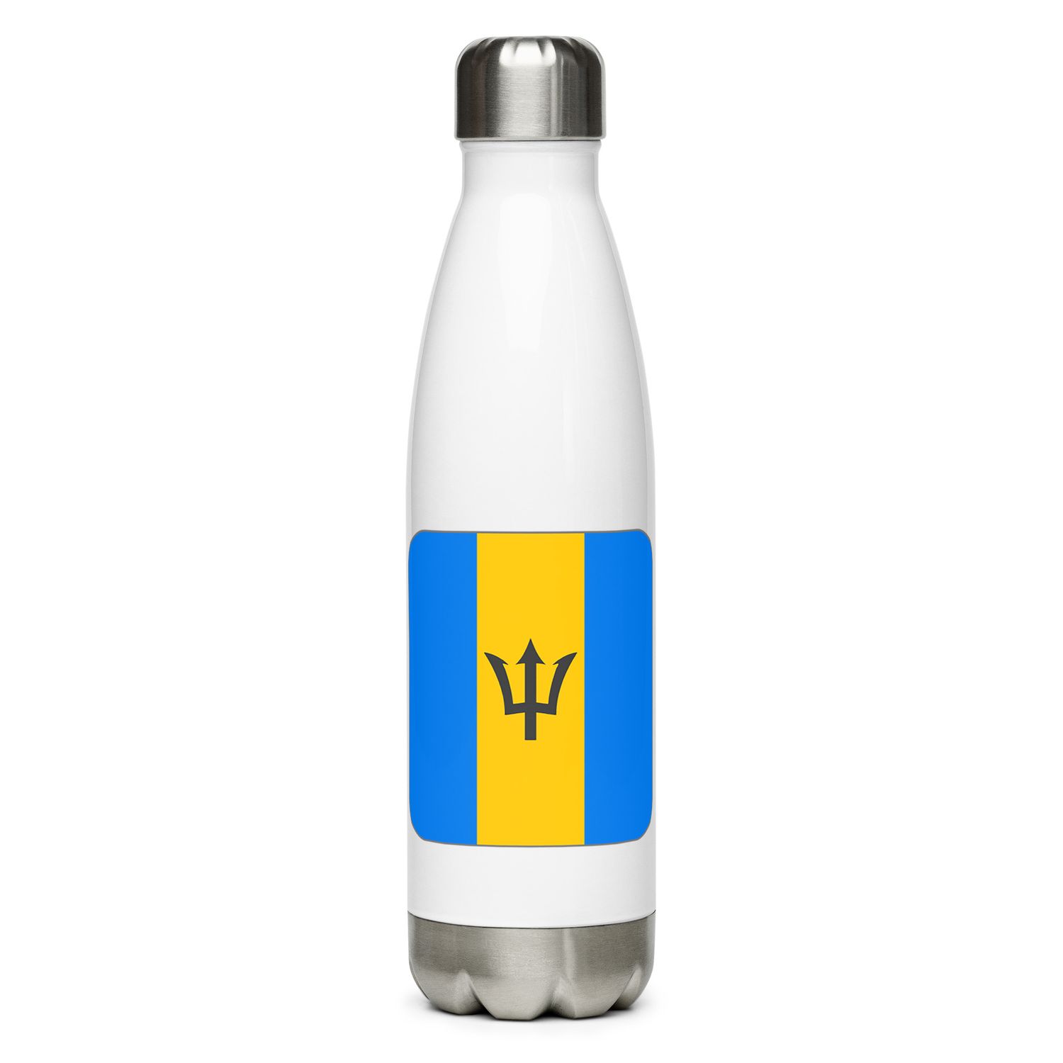Barbados Flag Stainless Steel Water Bottle