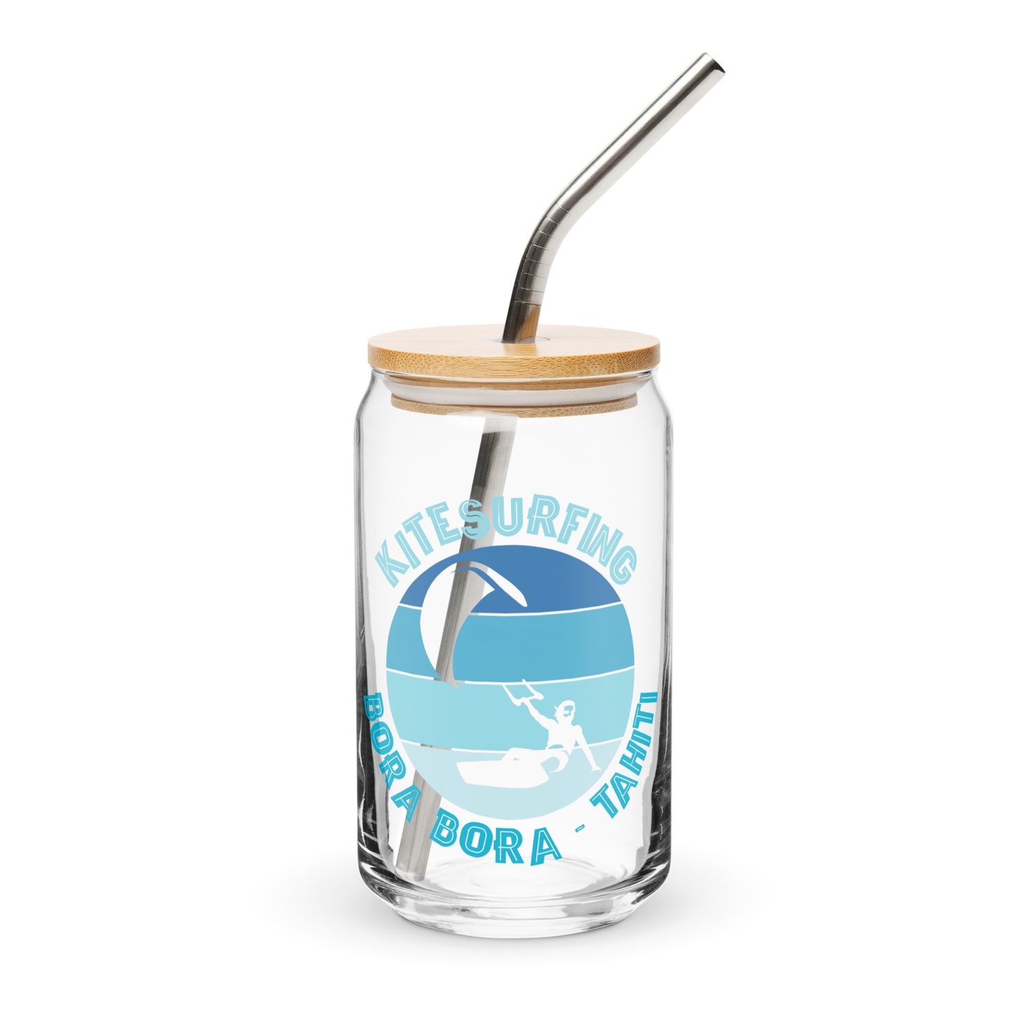 Bora Bora Kitesurfing Polynesian Kitesurfer Can-Shaped Glass