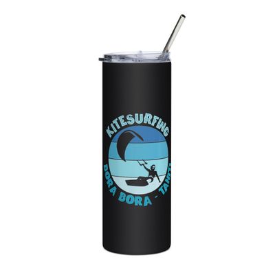 Bora Bora Kitesurfing Polynesian Kitesurfer Stainless Steel Tumbler