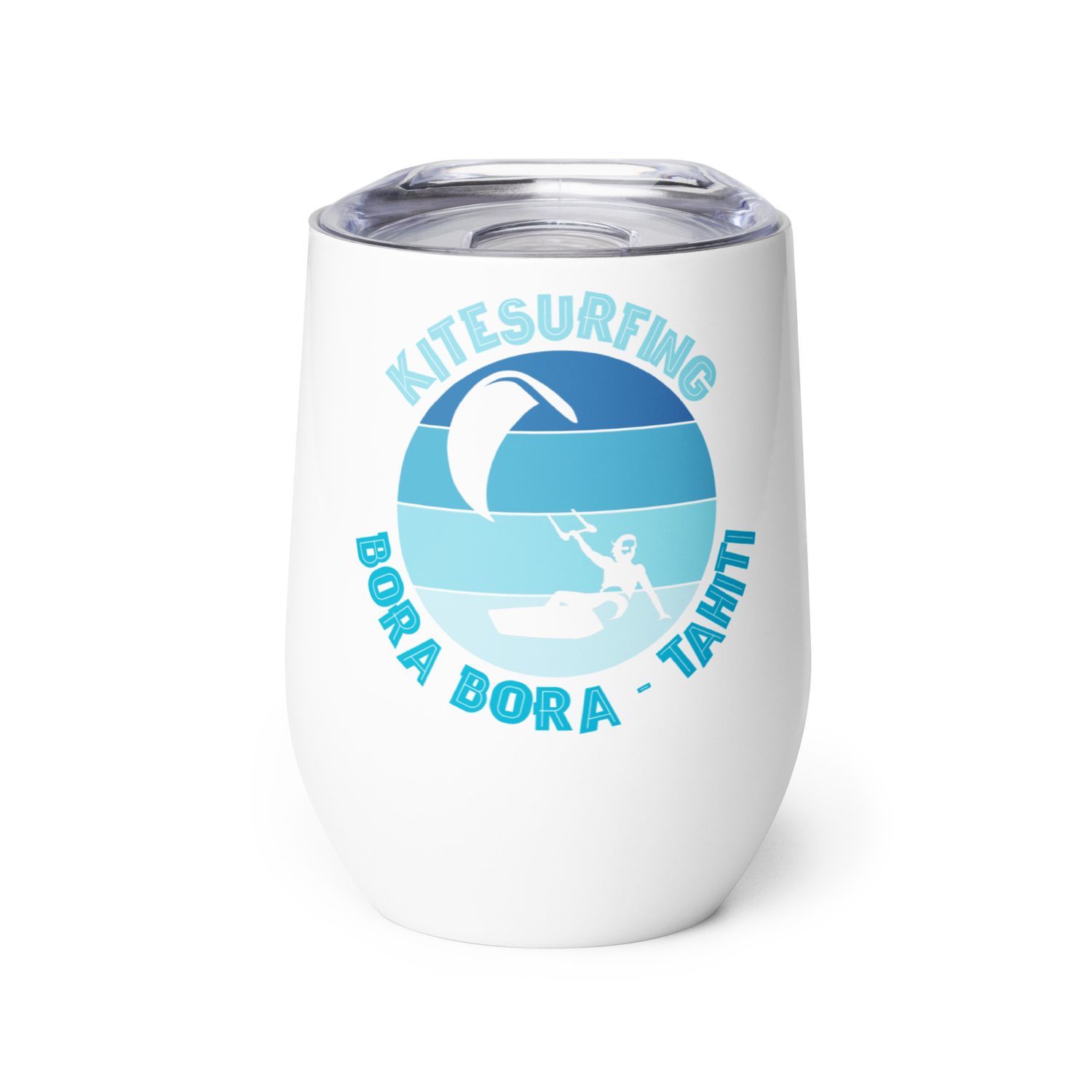 Bora Bora Kitesurfing Polynesian Kitesurfer Wine Tumbler