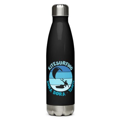 Bora Bora Kitesurfing Polynesian Kitesurfer Stainless Steel Water Bottle