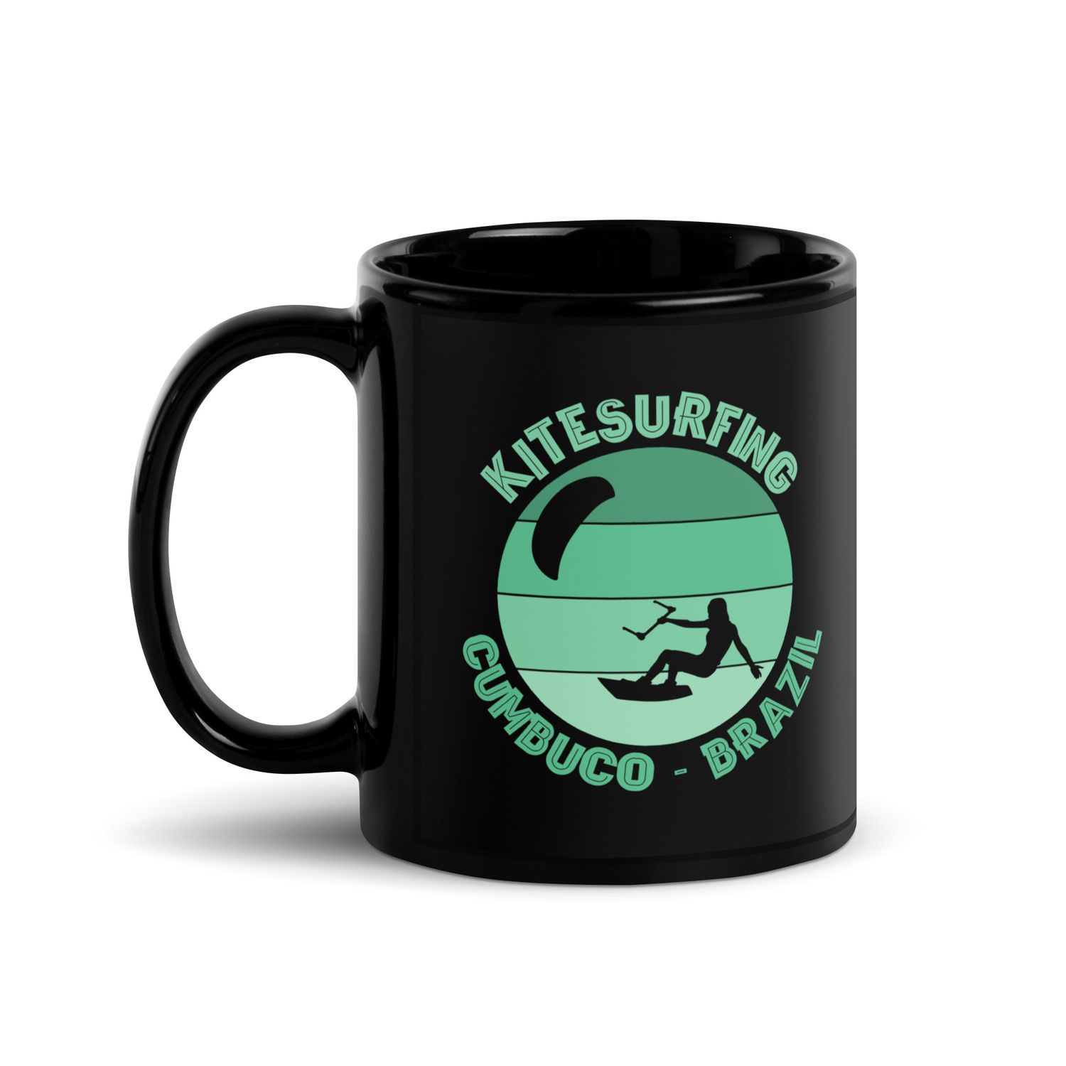 Cumbuco Kitesurfing Atlantic Kitesurfer Black Coffee Mug