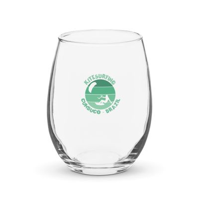 Cumbuco Kitesurfing Atlantic Kitesurfer Stemless Wine Glass