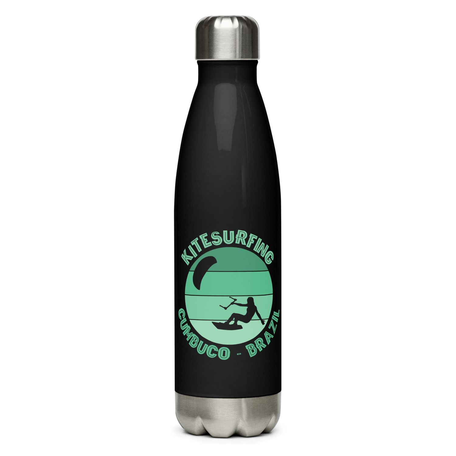 Cumbuco Kitesurfing Atlantic Kitesurfer Stainless Steel Water Bottle
