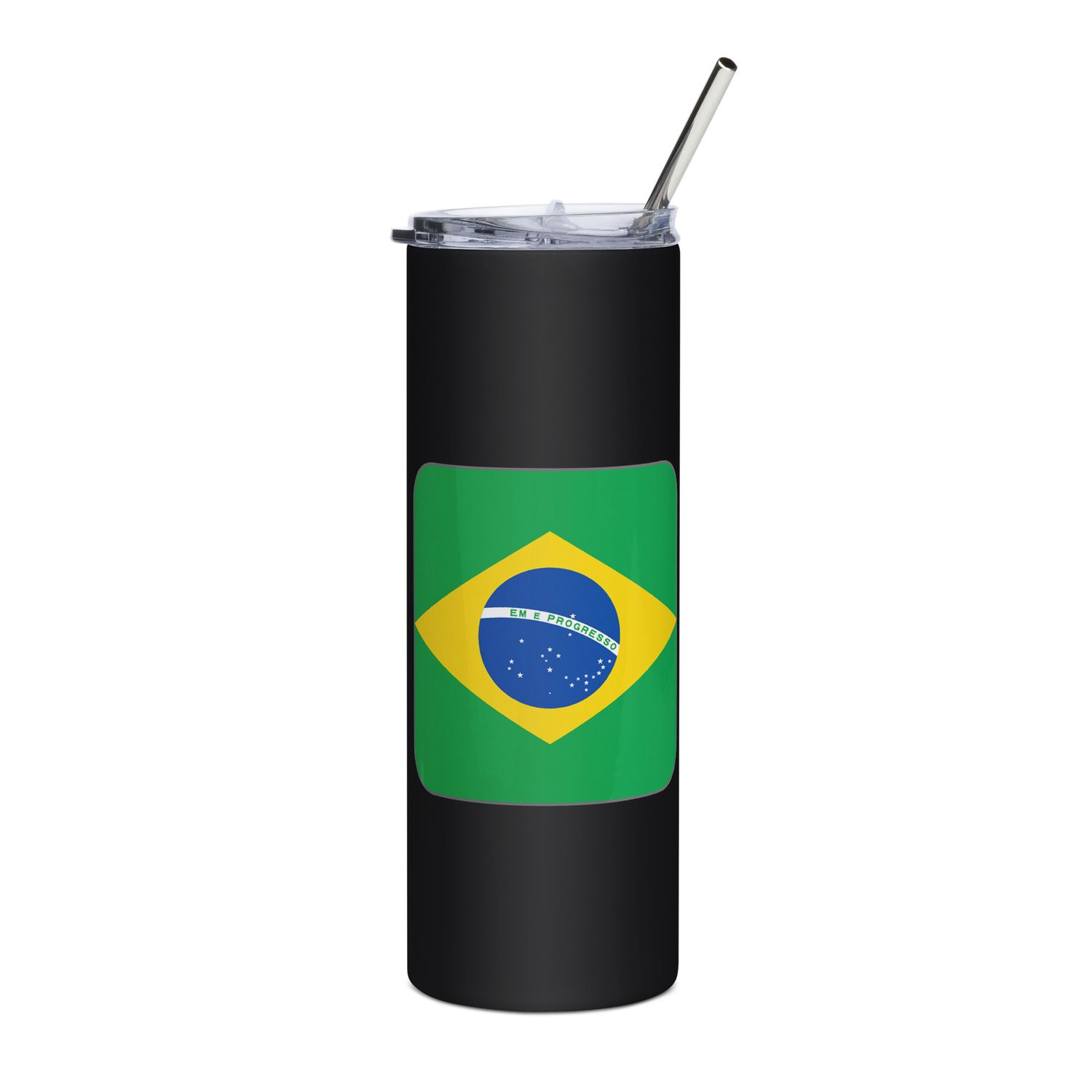 Brazil Flag Stainless Steel Tumbler