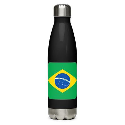 Brazil Flag Stainless Steel Water Bottle