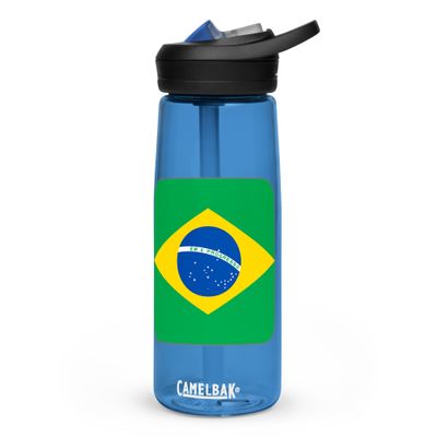 Brazil Flag Sports Water Bottle