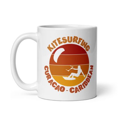 Curaçao Kitesurfing Caribbean Kitesurfer White Coffee Mug