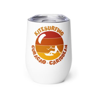 Curaçao Kitesurfing Caribbean Kitesurfer Wine Tumbler
