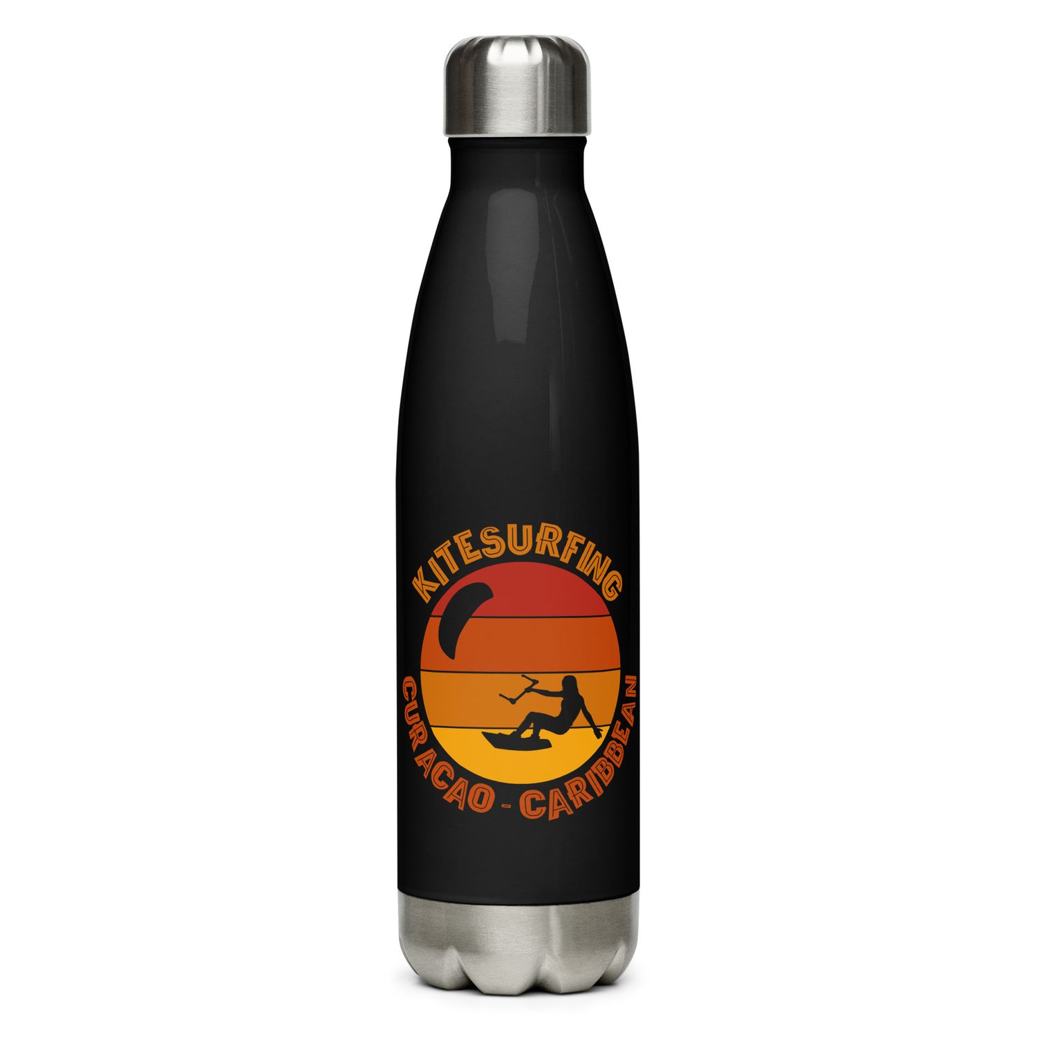 Curaçao Kitesurfing Caribbean Kitesurfer Stainless Steel Water Bottle