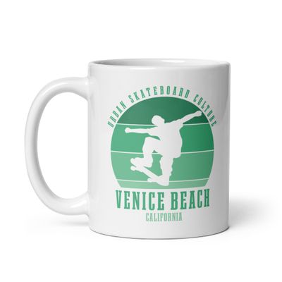 Venice Beach California Skateboarder Urban Skateboarding White Coffee Mug