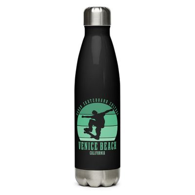 Venice Beach California Skateboarder Urban Skateboarding Stainless Steel Water Bottle