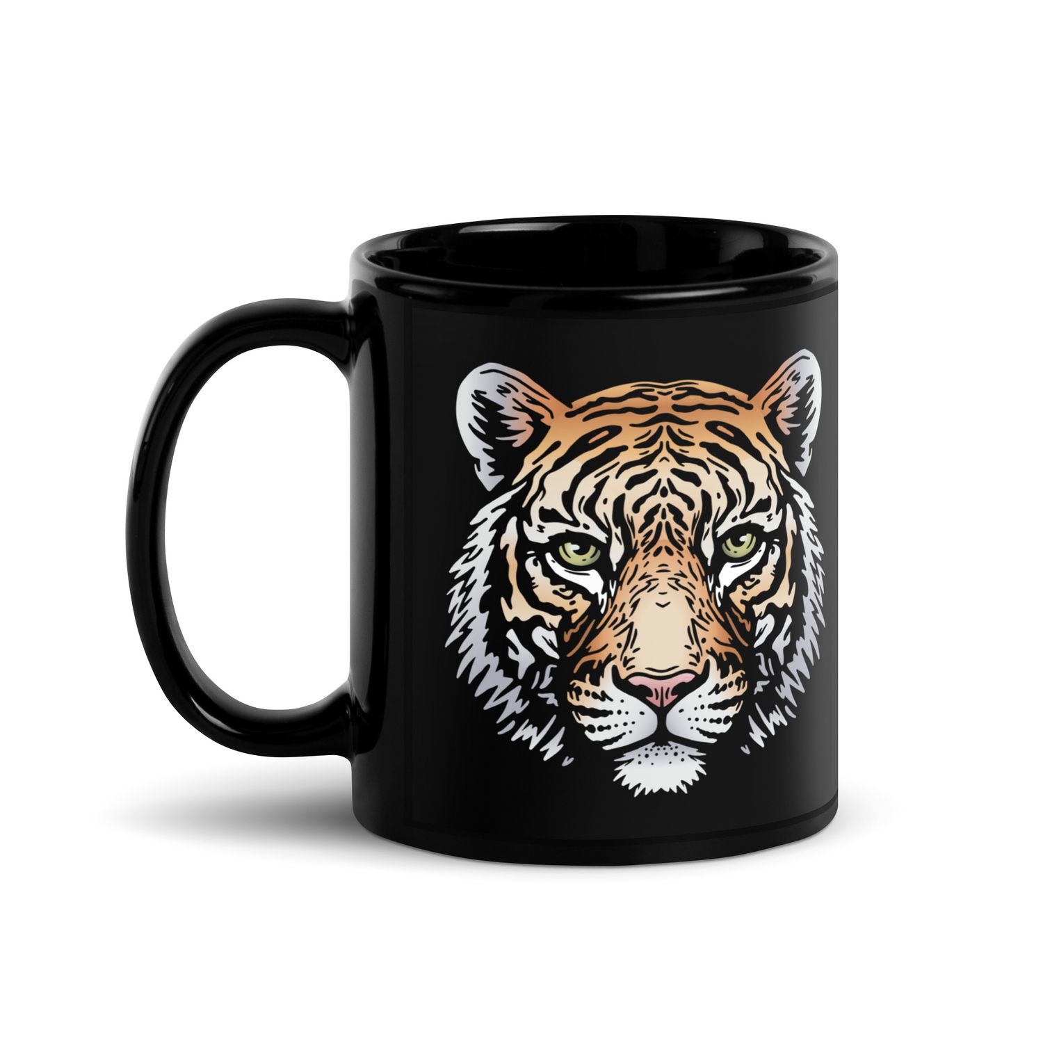 Indian Bengal Tiger Portrait Black Coffee Mug