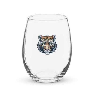 Indian Bengal Tiger Portrait Stemless Wine Glass