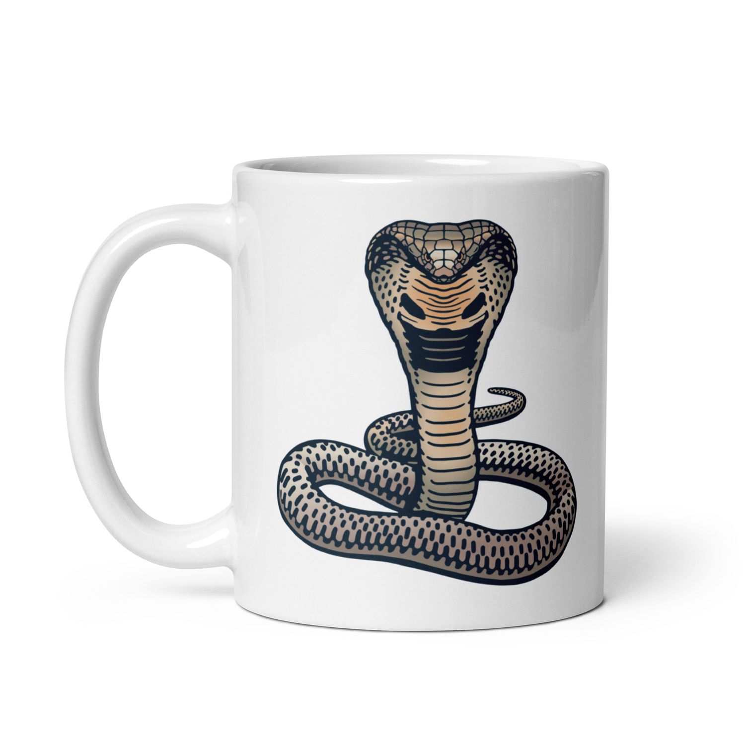 Indian King Cobra White Coffee Mug