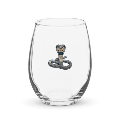 Indian King Cobra Stemless Wine Glass