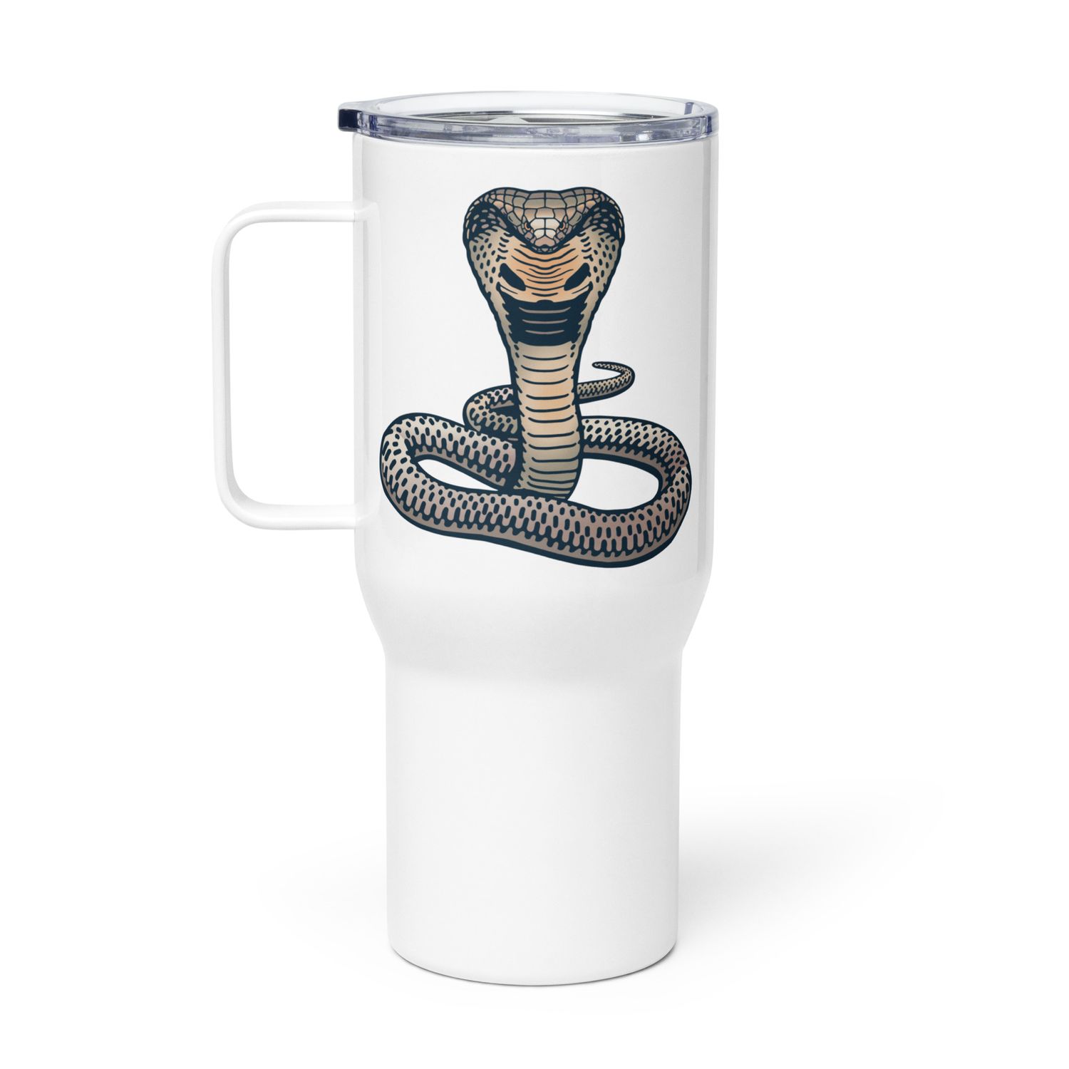 Indian King Cobra Travel Mug with a Handle