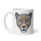 Indian Leopard Portrait White Coffee Mug