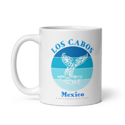 Whale Tail Los Cabos Mexico Ocean White Coffee Mug