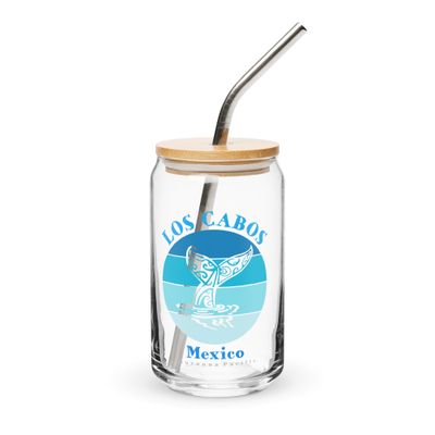 Whale Tail Los Cabos Mexico Ocean Can-Shaped Glass