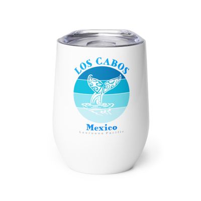 Whale Tail Los Cabos Mexico Ocean Wine Tumbler