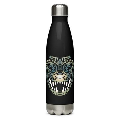 Australian Crocodile Portrait Stainless Steel Water Bottle