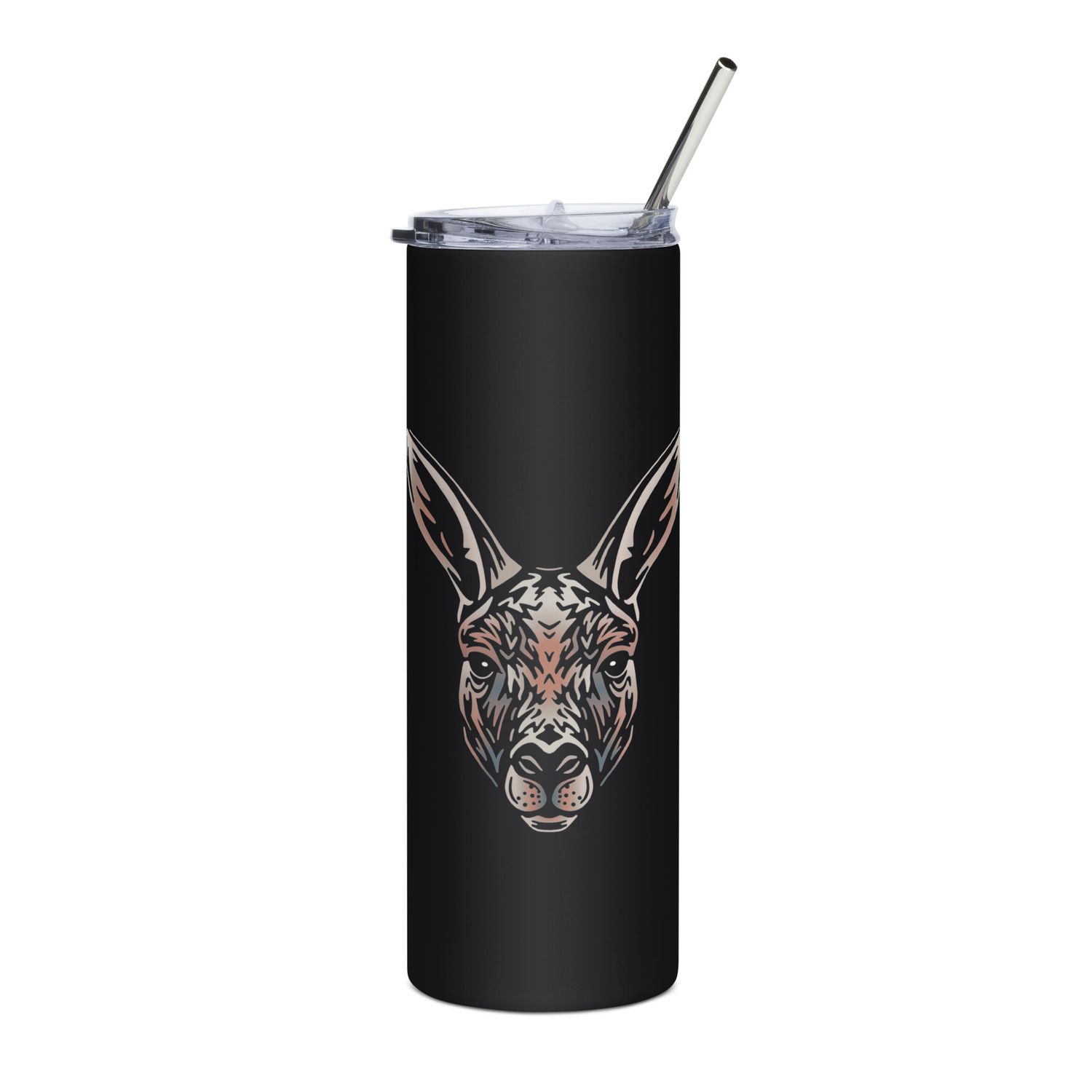 Australian Kangaroo Portrait Stainless Steel Tumbler