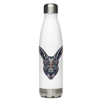 Australian Kangaroo Portrait Stainless Steel Water Bottle