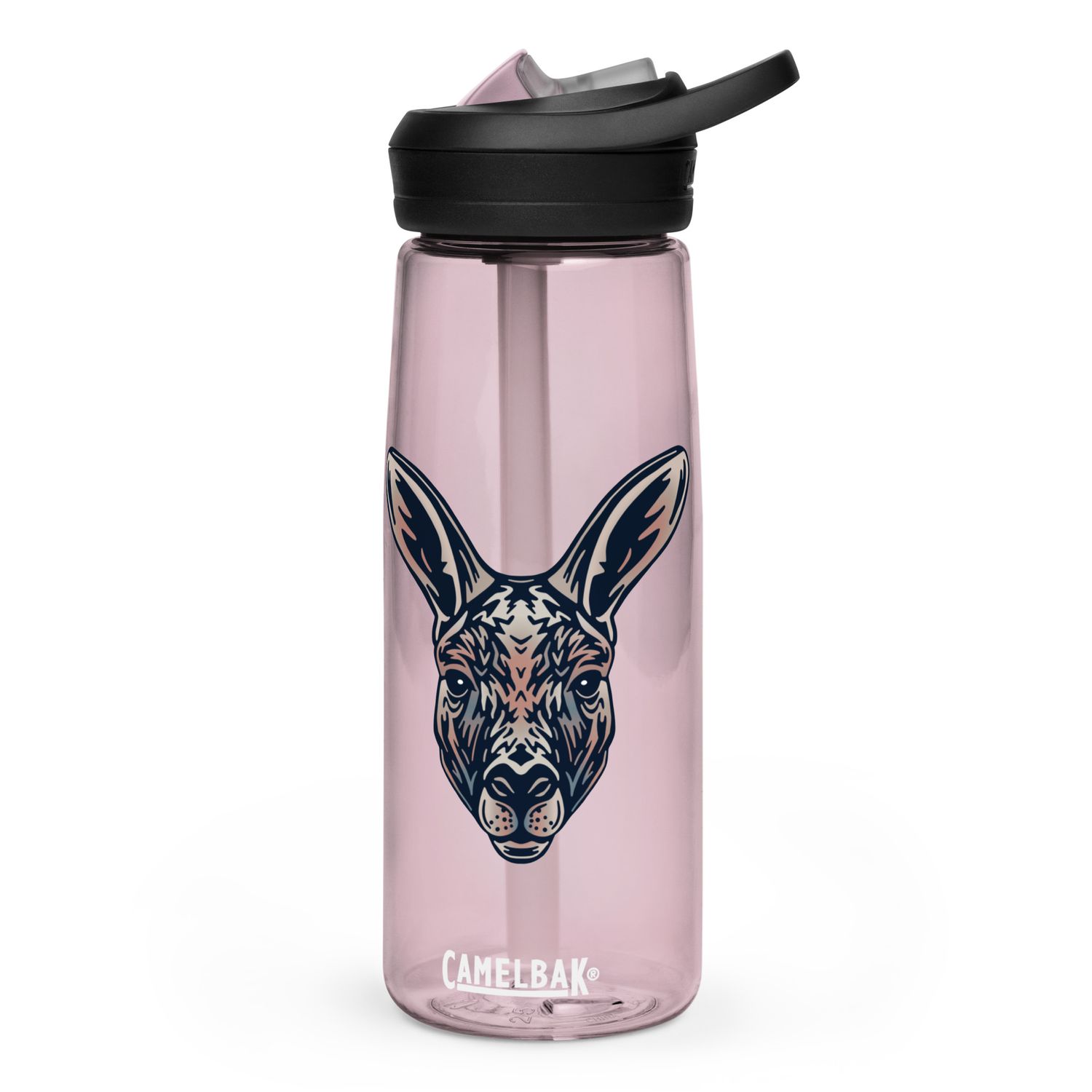 Australian Kangaroo Portrait Sports Water Bottle