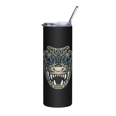 Australian Crocodile Portrait Stainless Steel Tumbler