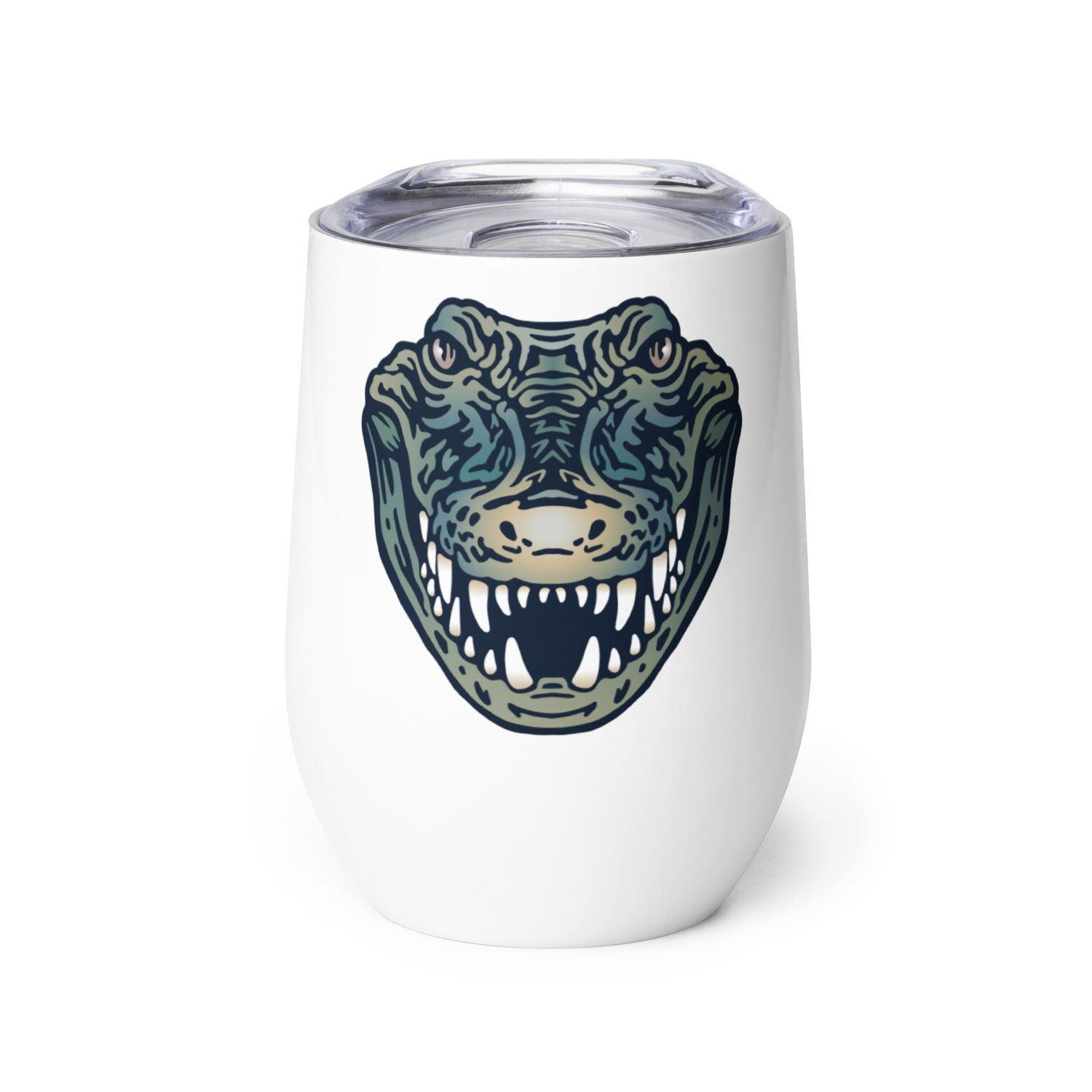 Australian Crocodile Portrait Wine Tumbler
