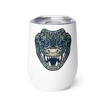 Australian Crocodile Portrait Wine Tumbler