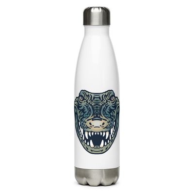 Australian Crocodile Portrait Stainless Steel Water Bottle